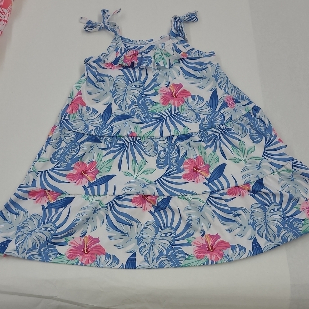 Tommy Bahama Floral Kids Dress Lot - Pink and Blue Size 2T - Picture 2 of 9